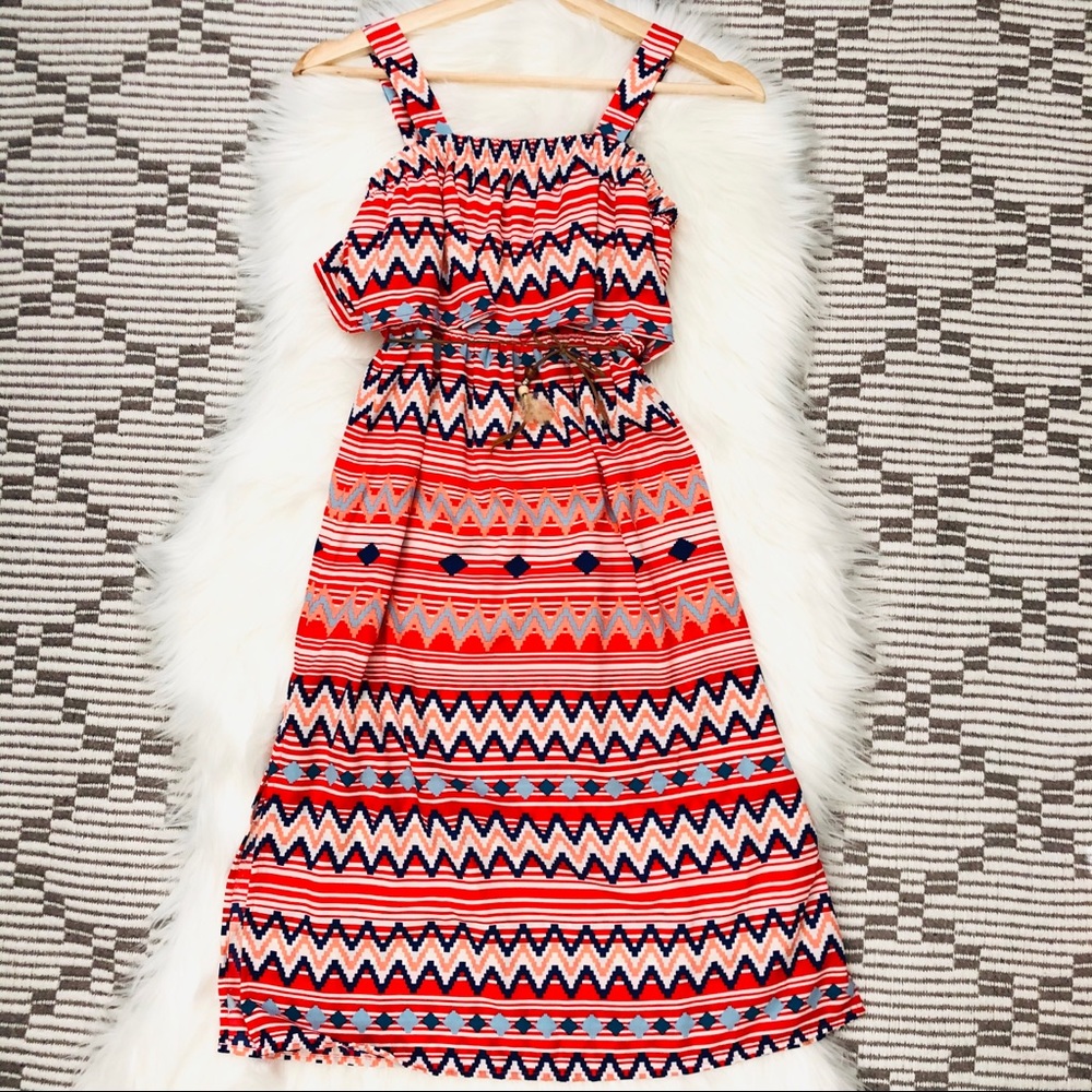 Soprano red white blue Midi Dress Junior M